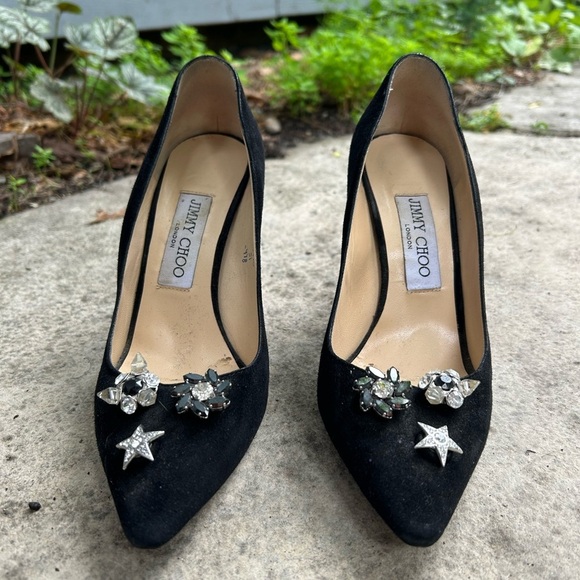 Jimmy Choo Jasmine Black Suede pump with crystals, size 37 - Picture 2 of 12